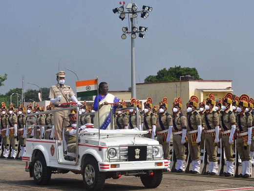 President Murmu lays foundation of vital projects related to defence, road transport and highways in Madhya Pradesh
