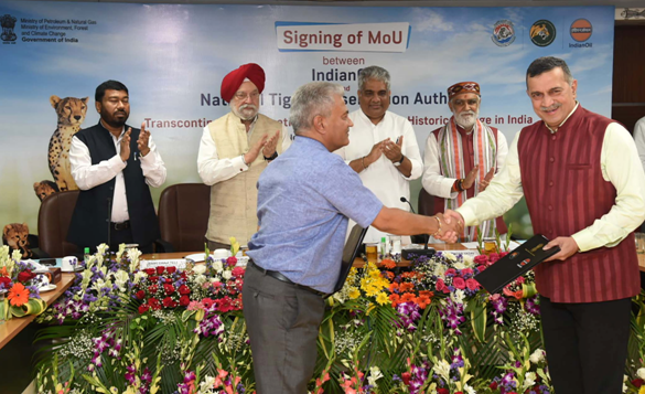 Indian Oil signs MoU with NTCA for transcontinental relocation of Cheetah in India