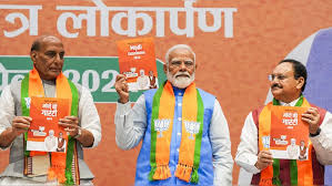 BJP manifesto promises jobs, free health for all above 70, piped gas to all homes