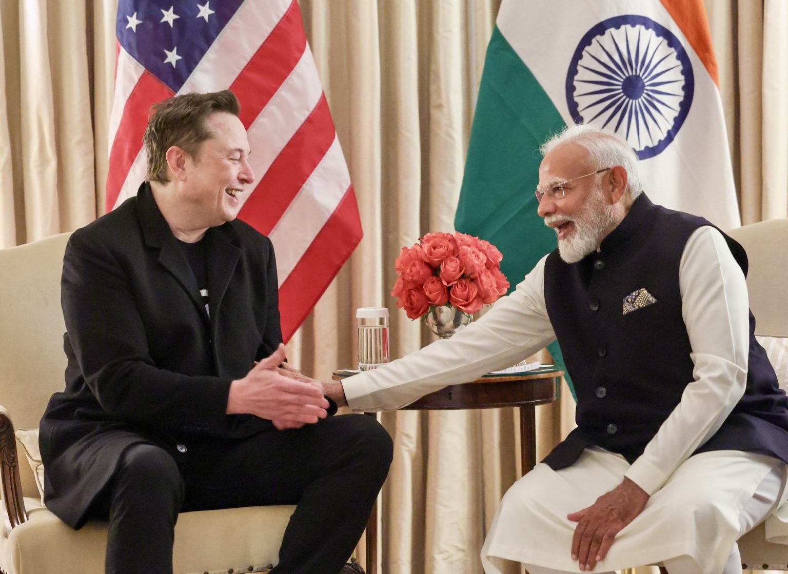 PM Modi speaks with Elon Musk