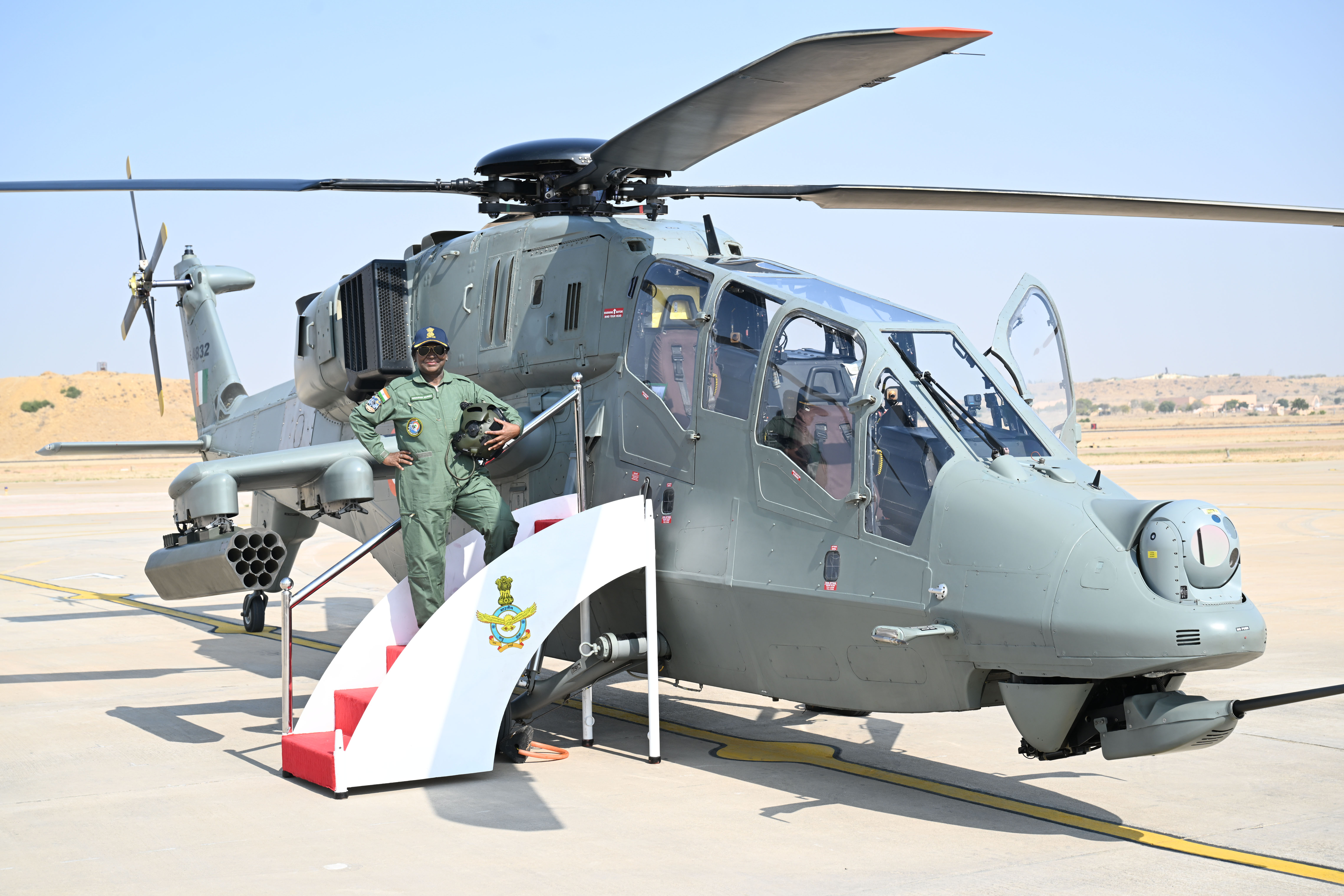 President Murmu undertakes a sortie in indigenous Light Combat Helicopter Prachand