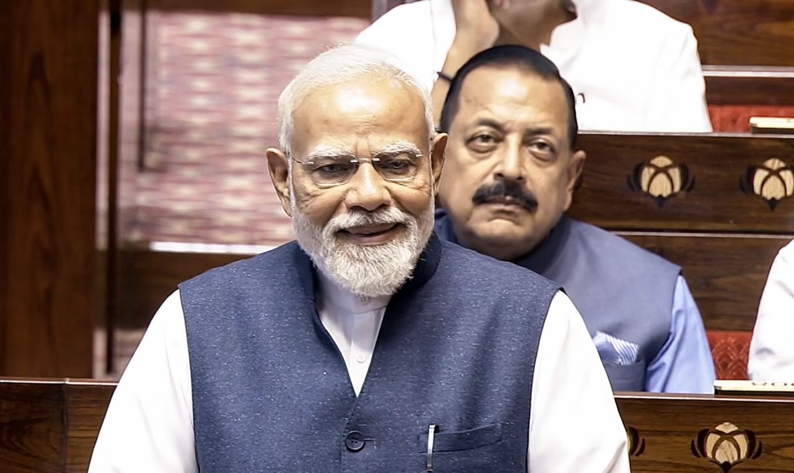 PM Modi addresses retiring Members of Rajya Sabha