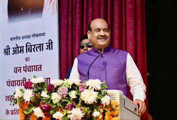 Om Birla addresses representatives of Van Panchayats, Panchayati Raj Institutions and Urban Local Bodies