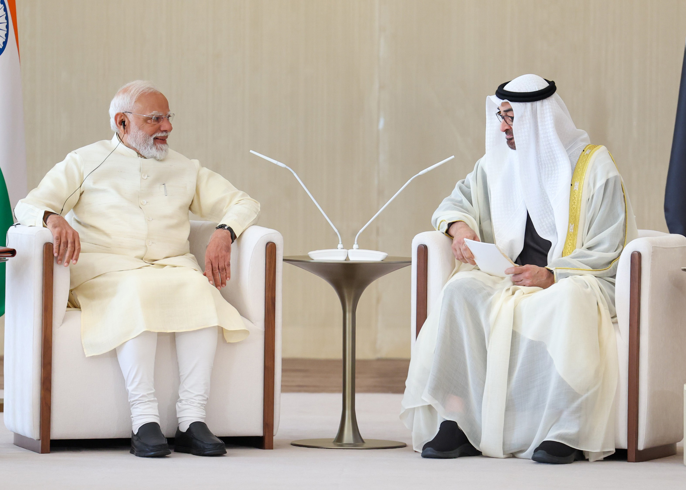 PM Modi meets UAE President Zayed Al Nahyan on his visit to UAE