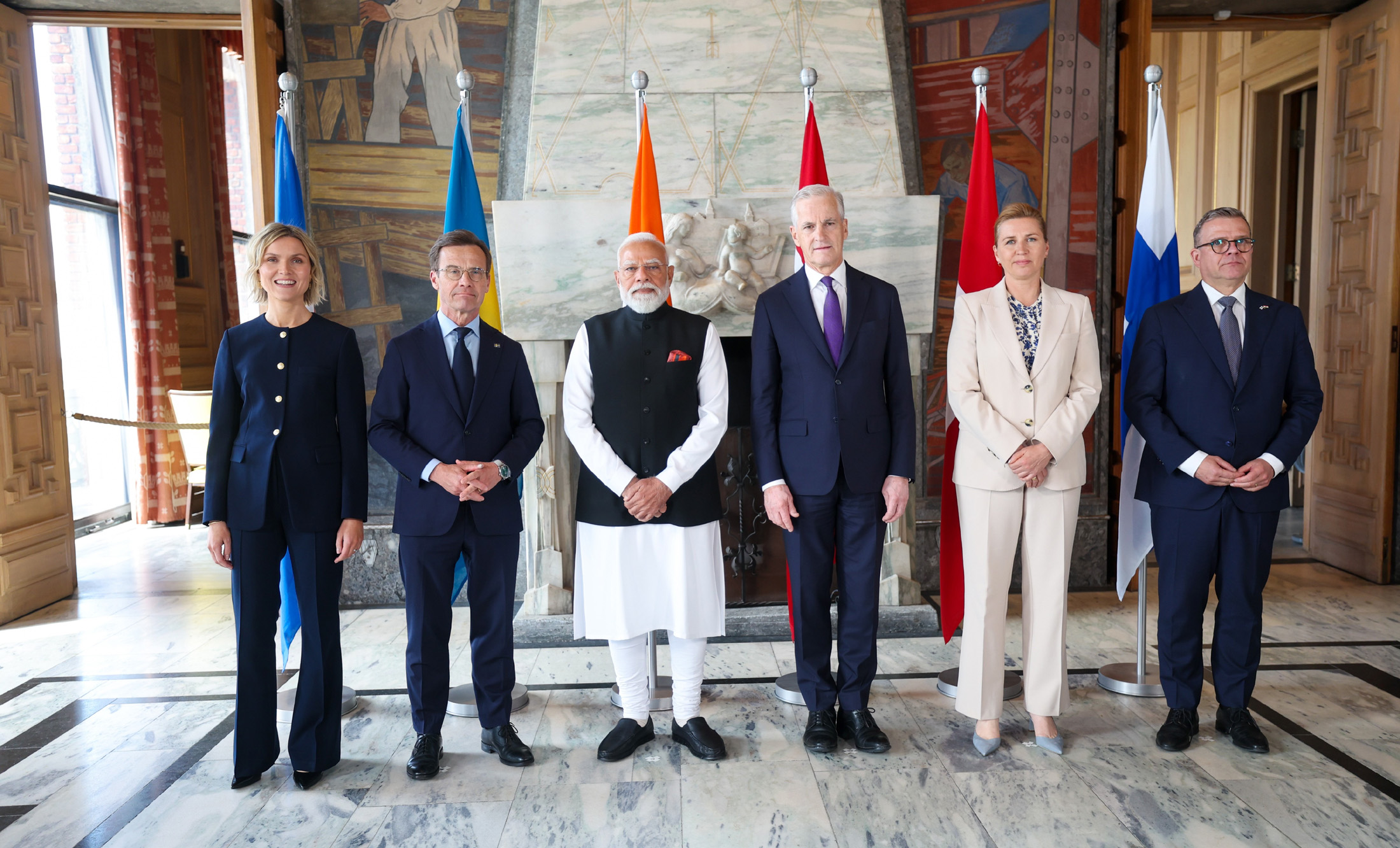 PM Modi meets his counterparts from Iceland, Finland and Denmark on sidelines of India-Nordic Summit