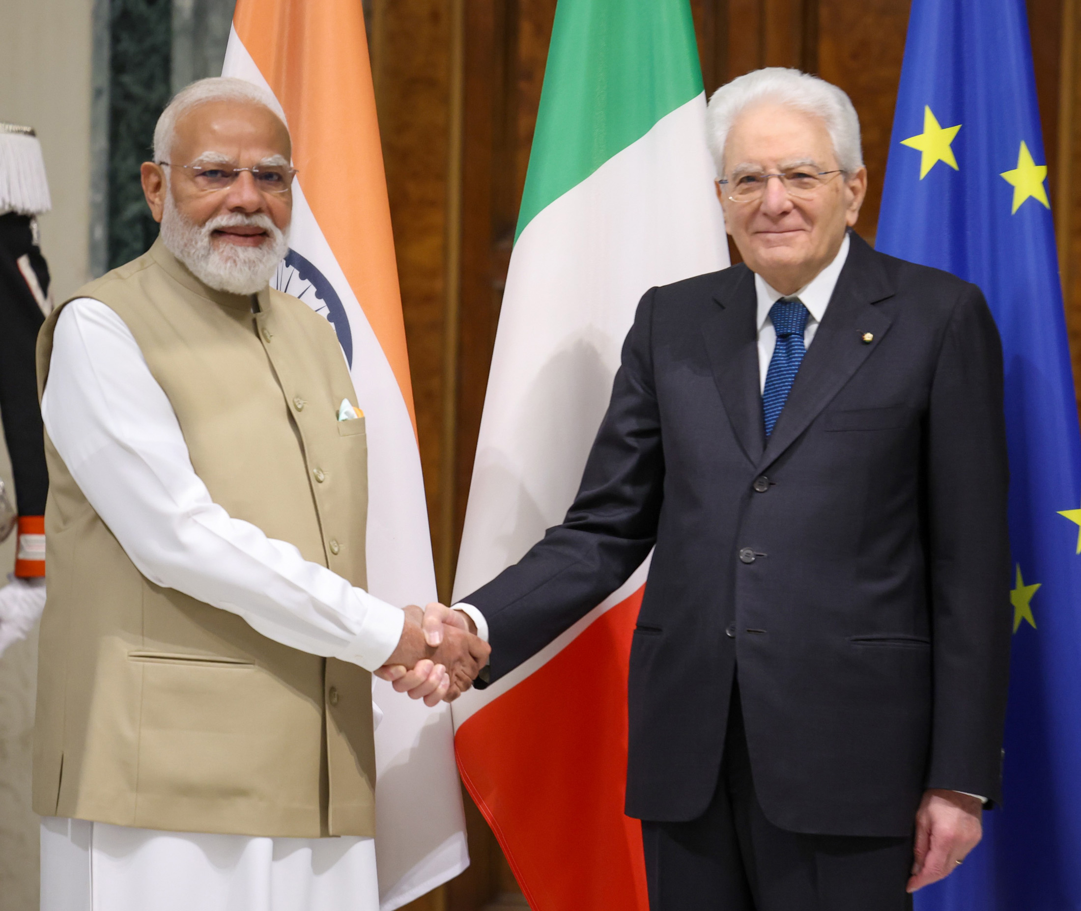 PM Modi calls on Italian President Mattarella