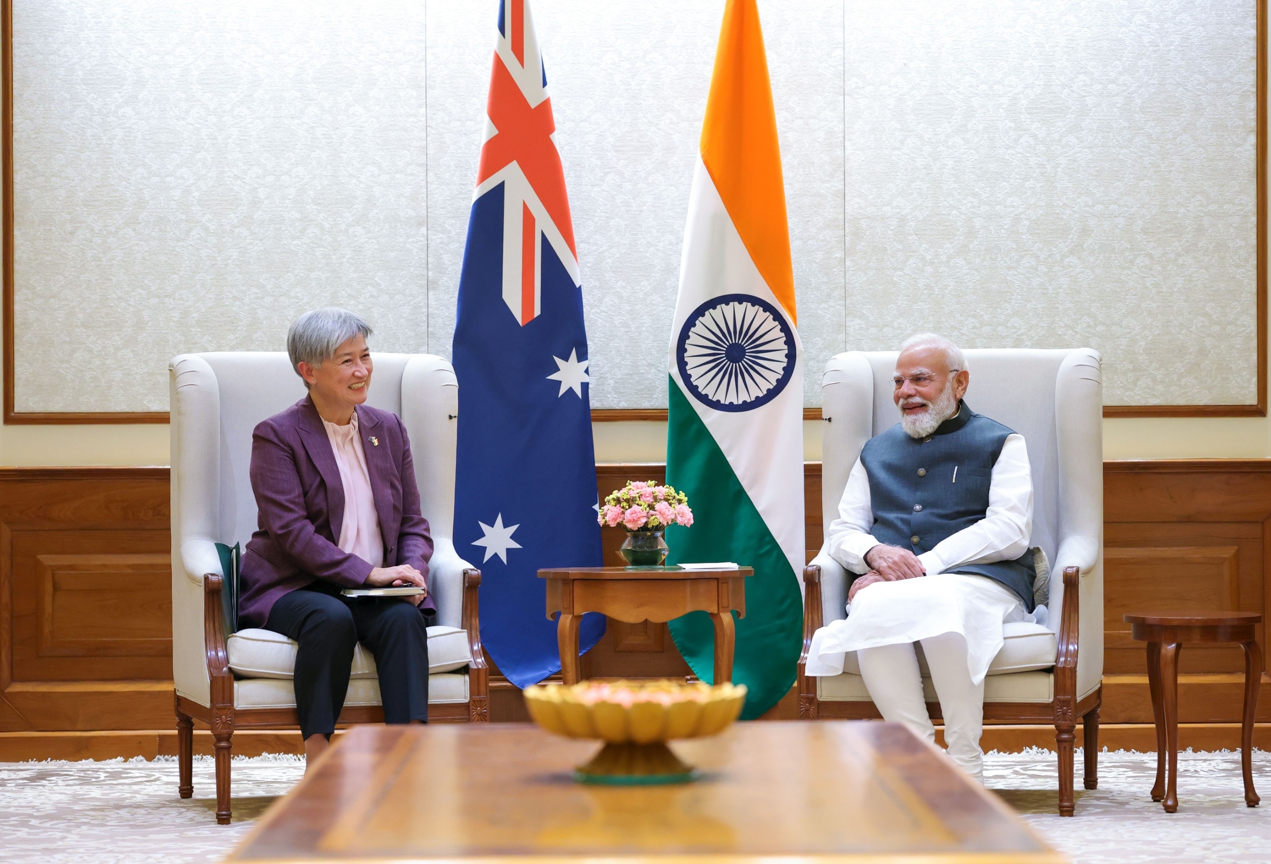 Australian Foreign Minister Wong meets PM Modi