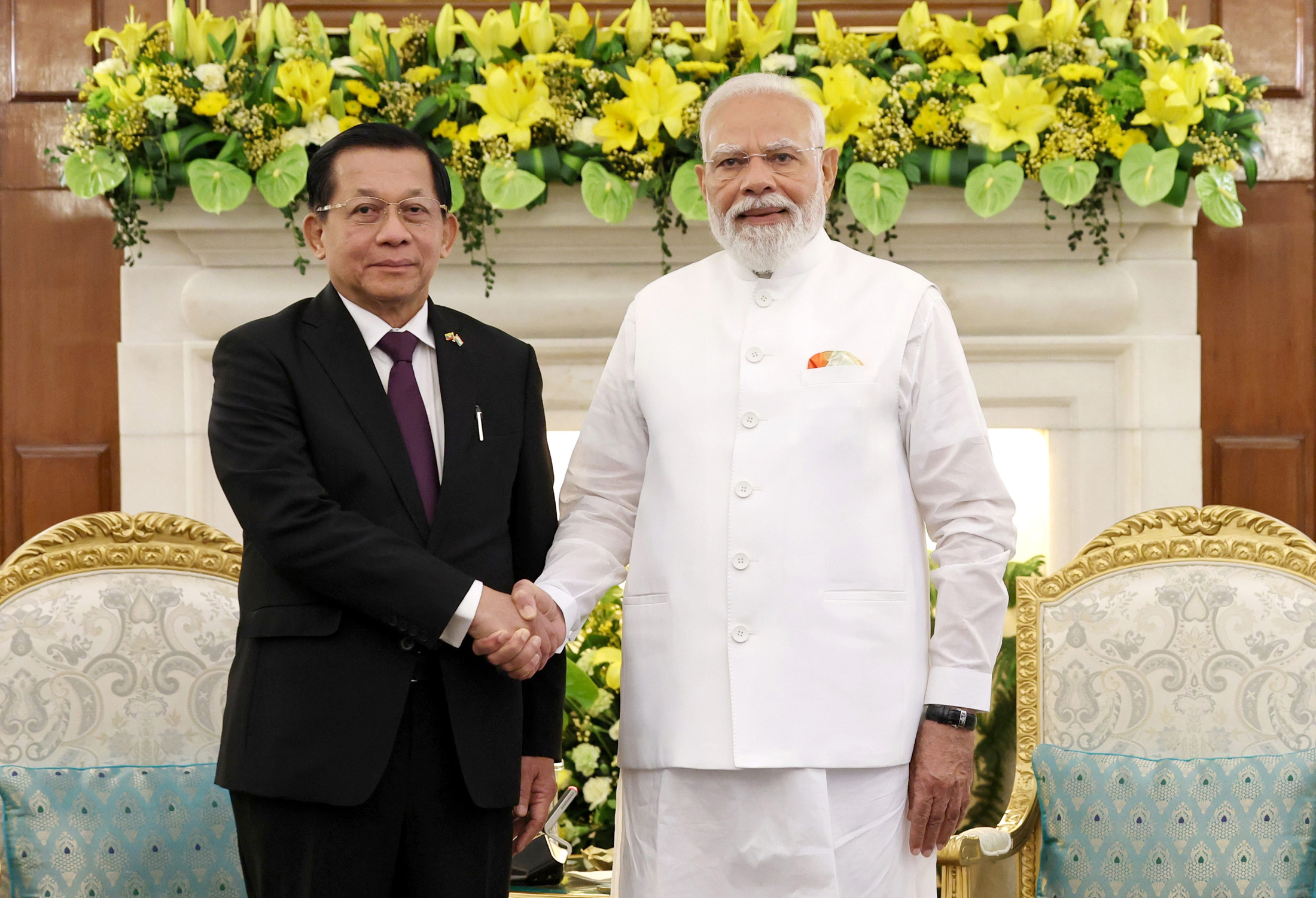 PM Modi holds talks with Myanmar President Min Aung Hlaing