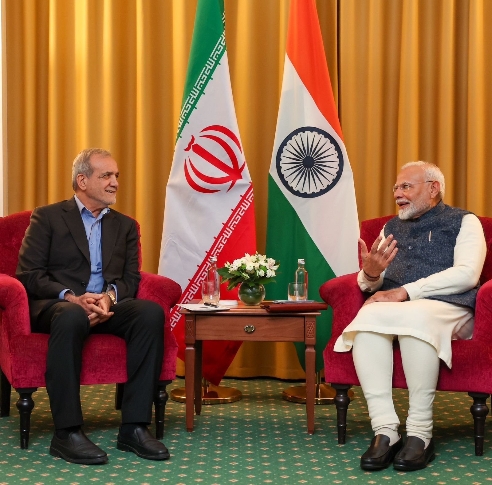 PM Modi speaks with Iranian President Pezeshkian