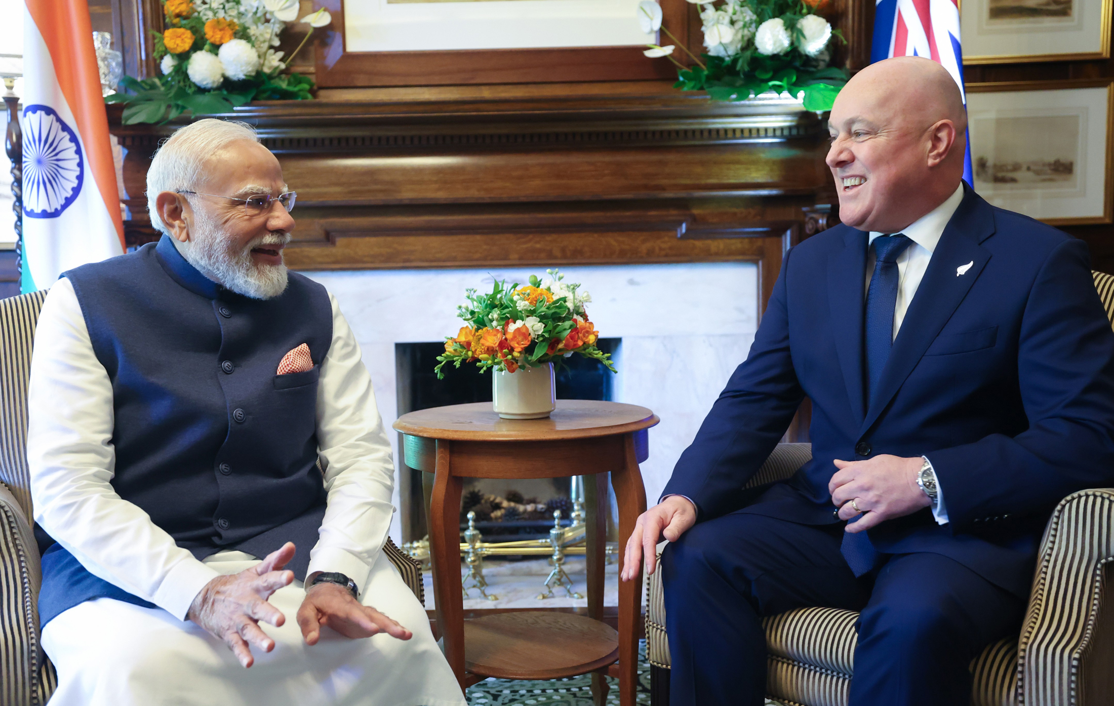 PM Modi holds talks with his New Zealand counterpart, Luxon