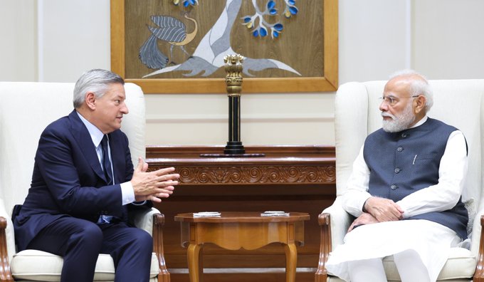 Co CEO, Netflix Sarandos meets PM Modi