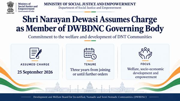 Narayan Dewasi assumes charge as Member of DWBDNC Governing Body
