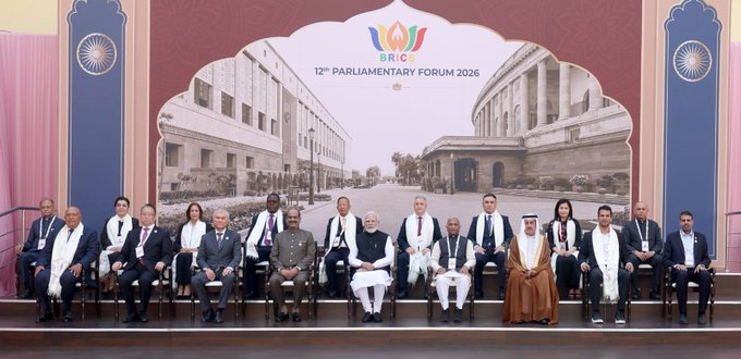 PM Modi meets MPs from BRICS nations